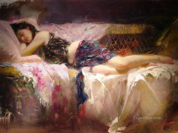Impresionismo Painting - Pino Daeni At Rest II bella mujer dama